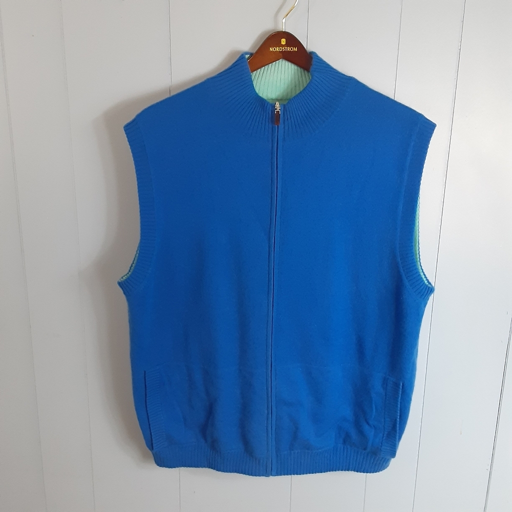 Fairway & Greene Reversible Cashmere Vest XL